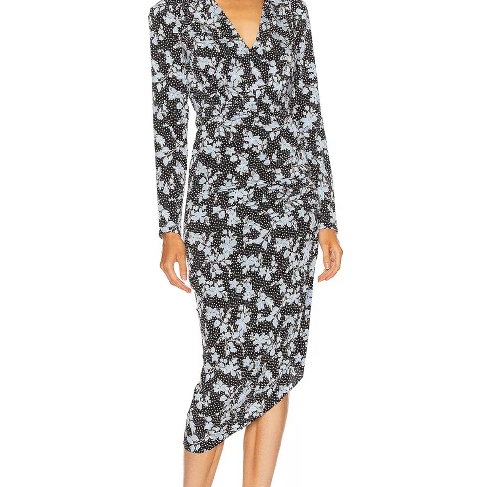 NWT VERONICA BEARD CHANA DRESS BLACK MULTI SZ 8 RET $595